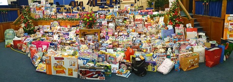 Toys to be given out, including toys donated through Giving World